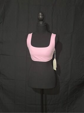 NWT Blogilates Crisscross Back Sports Bra Nosegay Light Pink Women's Small